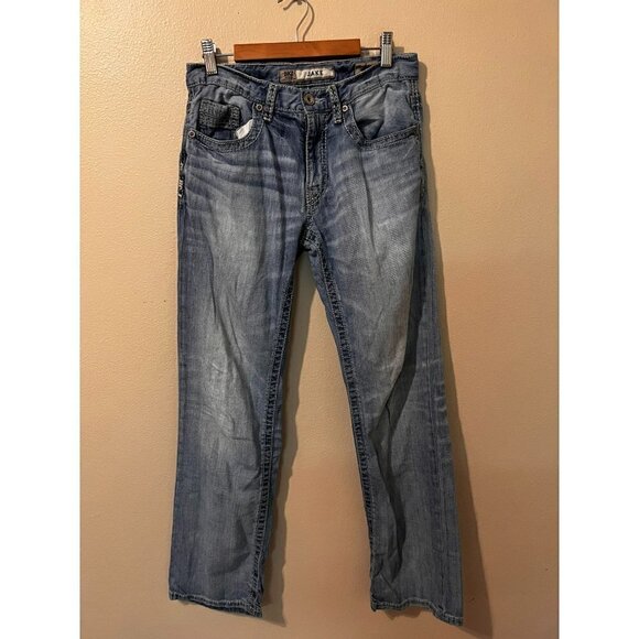 Men's BKE Denim Jake Distressed Jeans Size 29R [EXCELLENT] - Picture 1 of 8
